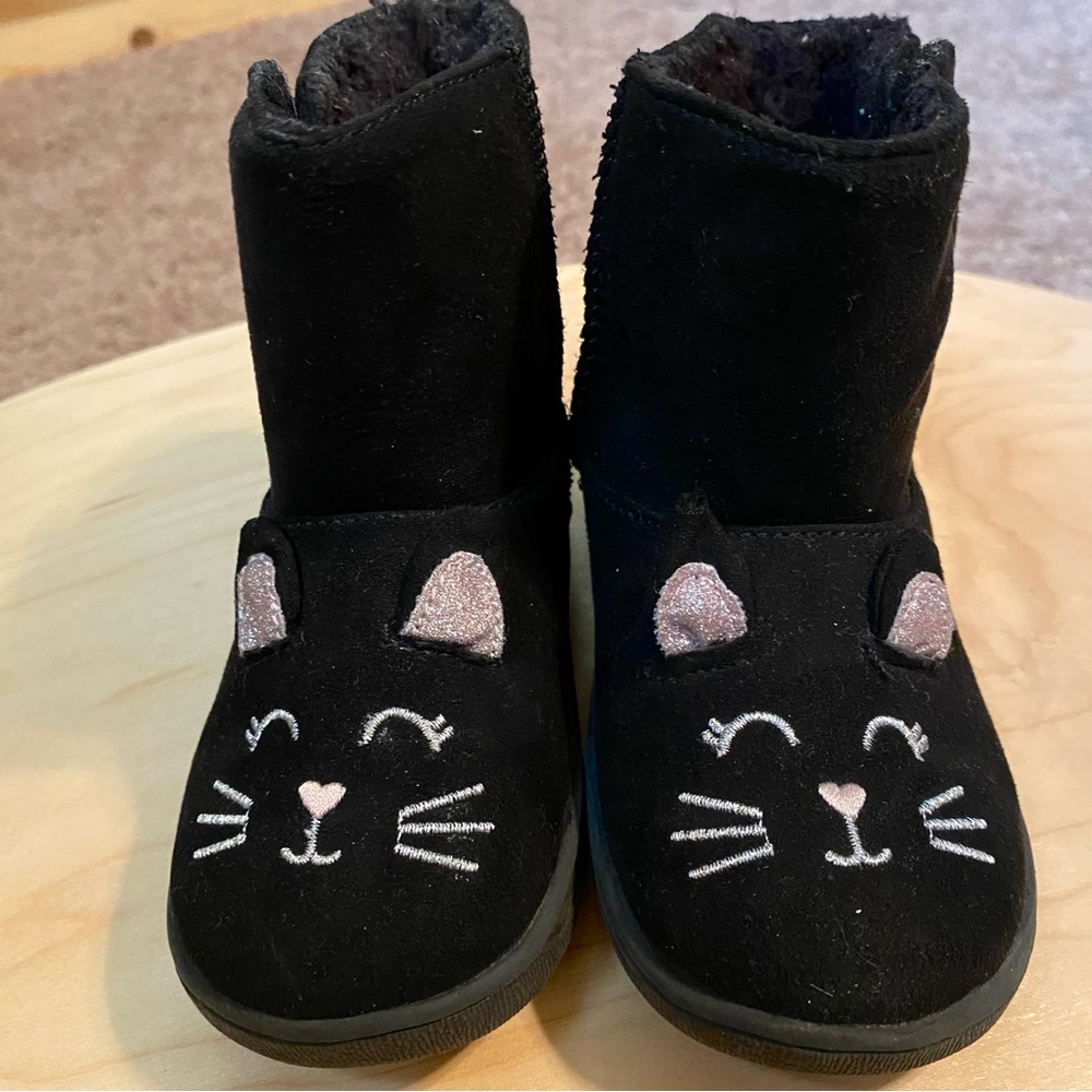 Black Cat Toddler Boots